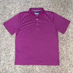 PGA Tour Purple Airflux Men's Polo -Medium